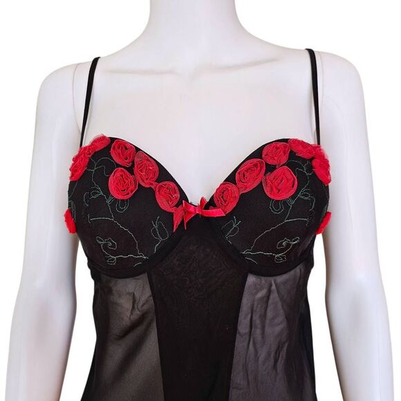 dark coquette rose babydoll cami - Picture 3 of 6